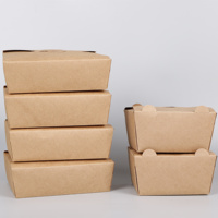 Boîtes à emporter personnalisées de différentes tailles en papier kraft boîte à lunch en papier