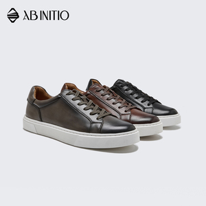 Fahion Designer Luxury Leather Flat Causal Lace Up Shoes <span class=keywords><strong>Zapatillas</strong></span> de deporte para hombres - Product Image 6