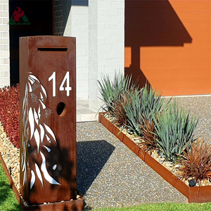 <span class=keywords><strong>Cassetta</strong></span> Postale Moderna Autoportante in Acciaio Corten con Citofono - Product Image 4