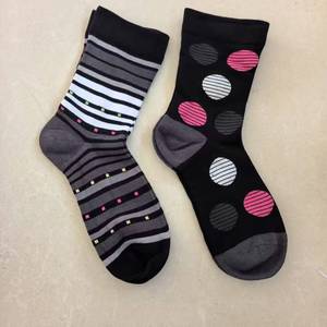 <strong>Excess</strong> <strong>Inventory</strong> Cheap Socks Surplus Mixed Lot Clearance Wholesale Sale Womens Loose Top Crew Socks Striped Dot Print Casual - Product Image 2