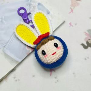 Handmade Crochet <b>Doll</b> Pendant Cartoon DIY Keychain Handmade Bag Decoration Keychain - Product Image 5