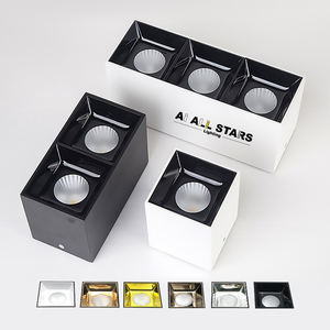 Lampu Sorot Bawah 7W 12W 15W, Kepala Ganda <span class=keywords><strong>45</strong></span> Derajat Lebar Sorot Permukaan Dipasang LED Bentuk Persegi Lampu Sorot Bawah 2/3/3, 5/4 Inci - Product Image 2