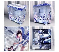 Valkyrie VK03 Châssis d'ordinateur ATX personnalisé métal blanc personnalisé vue mer écran d'affichage Animation arrière insérer tour jeu thème