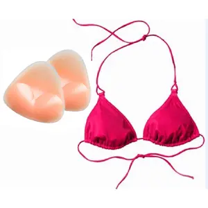 ซิลิโคน Bra Enhancer Breast Push Up Bra Padding ใส่ถ้วยกันน้ำชุดว่ายน้ำ Bra Inserts Pads