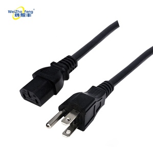 Chất lượng cao 250V AC dây nguồn mở rộng 3 pin cắm Adapter Cable với IEC nữ End cho Máy Tính USA tiêu chuẩn thiết bị nhà - Product Image 3