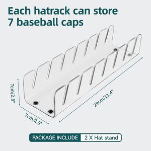 Paquete de 2 Soportes Acrílicos para Gorras, Exhibidores para Gorras de Béisbol - Product Image 2