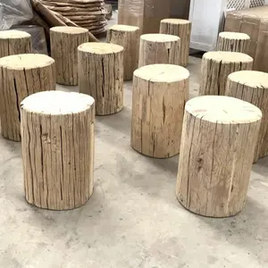 Hot Selling Rustic Wooden Round Side Table Living Room Bedroom Handcrafted Natural Stump Design Coffee Table