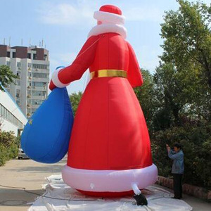 <b>Inflatable</b> <b>Santa</b> Claus Cartoon Figure Outdoor Holiday Yard Decoration PVC Material Large Size - Product Image 4