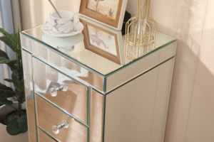 2025 <strong>Nightstand</strong> Hottest Crushed Diamond <strong>Mirrored</strong> <strong>Nightstand</strong> <strong>Mirrored</strong> BedsideTable Night Table Hot Sale Cabinet Night Stand - Product Image 5