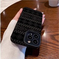 Coque de téléphone portable en cuir artificiel TPU avec impression de lignes multi-styles pour iPhone X Xr Xs 11 12 13 14 15 16 17 18 Pro Max