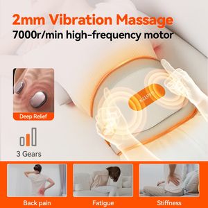 8000mAh Oplaadbare Grafeen Massagegordel met Dubbele Frequentie Vibratie, Verwarming en 30 Minuten Automatische Timer voor Vrouwen en Meisjes - Product Image 6
