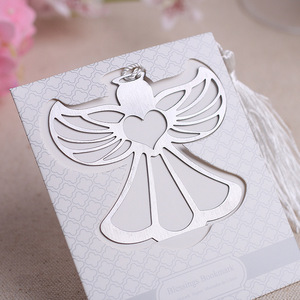 Ywbeyond Angelo Argento Segnalibri In Metallo per il Battesimo Del Bambino Bridal Shower Battesimo Favore di Cerimonia Nuziale Bomboniere
