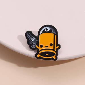 Jeu personnel émail broche <span class=keywords><strong>Robot</strong></span> elfe samouraï chat fille <span class=keywords><strong>boxe</strong></span> dinosaure balle flamme symbole dessin animé Badge Punk épinglettes bijoux - Product Image 4