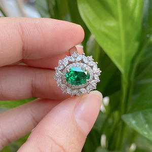 YinZheng all'ingrosso della fabbrica di taglio ovale 925 <span class=keywords><strong>argento</strong></span> sterling bianco ittrio alluminio <span class=keywords><strong>granato</strong></span> anelli - Product Image 5