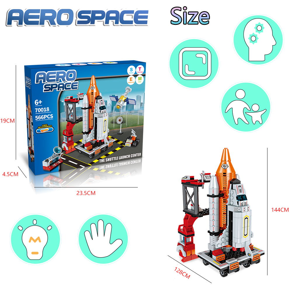 566 Pieces Space Exploration Shuttle Toys 12-in-1 STEM Kit