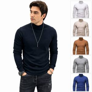 Suéter <span class=keywords><strong>de</strong></span> Punto <span class=keywords><strong>Cuello</strong></span> <span class=keywords><strong>Alto</strong></span> para <span class=keywords><strong>Hombre</strong></span>, Corte Ajustado, Liso, Manga Larga, Suave y Ligero, Varias Colores, Disponible en Stock - Product Image 1