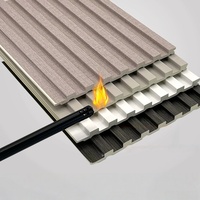 Panneaux muraux acoustiques modernes en composite bois-plastique, résistants à l'humidité, à motif géométrique, insonorisants, flexibles, pour usage domestique et commercial