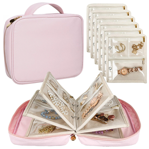 <b>Clear</b> Sturdy Zipper Jewelry <b>Bag</b> <b>Travel</b> Organizers for Earrings and Necklaces with Waterproof Designs Daily Use - Product Image 1