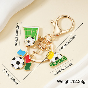 Llavero Creativo de Aleación con Diseño de Balón de Fútbol, Trofeo de Fútbol, Camiseta de Fútbol, Llavero Conmemorativo, Mini Colgante para Bolsa, Regalos para Aficionados al Deporte - Product Image 3