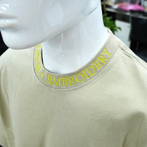 T-shirts brodés 305G, broderie personnalisée du logo, broderie 3D, broderie en tissu éponge, t-shirt oversize brodé, t-shirt brodé pour homme - Product Image 4