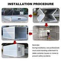 Maison conteneur pliable de haute qualité 20ft 40ft préfabriquée extensible modulaire mobile structure en acier pour bureau, hôtel, hébergement