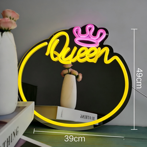 맞춤형 네온사인 LED 미러 퀸 방수 장식 조명 (가정, 바, 클럽, 레스토랑 장식용) - Product Image 3