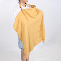 Serviette d'allaitement respirante en coton uni, couverture en mousseline, serviette d'allaitement quatre saisons