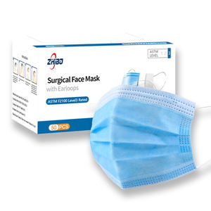 Masker medis sekali pakai biru hitam dewasa tiga lapis perlindungan tahan debu masker wajah antibakteri kelas medis - Product Image 2