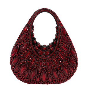 Women Stylish Top Handle Clutch <b>Purse</b> Dazzling Rhinestones Diamond Evening Bag Polished Crystals Handbag - Product Image 3