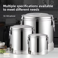 Gewerblicher 10L Silberner Thermobehälter aus Edelstahl 304 für Kantinen, Restaurants und Buffets