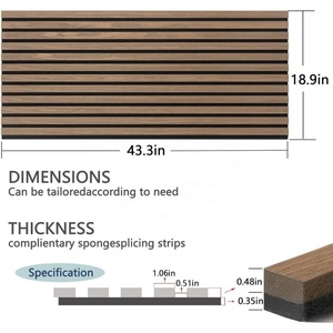 Panneau mural design moderne en marbre, panneau acoustique pour hôtels, <span class=keywords><strong>Woodupp</strong></span> Akupanel, modèle 3D, panneau de plafond en bois - Product Image 2