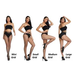 Prêt à expédier bout renforcé haute élastique noir résille sans couture collants <span class=keywords><strong>sexe</strong></span> sans couture mode collants collants bonneterie filles - Product Image 6