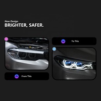 Phares LED modifiés pour BMW Série 5 G30 2018-2020 pré-LCI, avec feux de jour LED Angel Eye et clignotants séquentiels