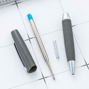 Wholesale 1.0Mm Business New Style Multi-Color PU Leather Custom Logo Oil-Based Twist-Action Metal Ballpoint <b>Pen</b> - Product Image 4