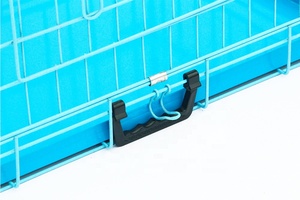 <span class=keywords><strong>Cage</strong></span> pliable en métal bleue pour chien, cages pour animaux de compagnie d'intérieur, cages pour grands chiens d'extérieur, chenils - Product Image 4