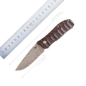 Couteau de camping en acier Damas Liner Lock avec manche en micarta pour le ménage, au prix de gros - Product Image 1