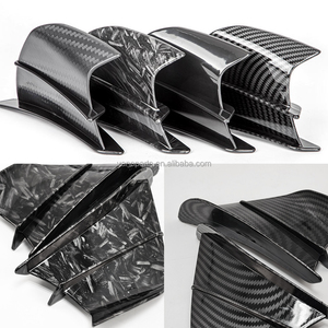 Accessoires de moto WANOU Aile fixe anti-vent ABS en fibre de carbone Déflecteur d'air <span class=keywords><strong>Aileron</strong></span> de moto Kits de carénage Spoiler latéral - Product Image 2