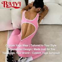 Combinaison de yoga sans couture pour femme avec logo personnalisé, effet froncé aux fesses, une pièce, pour la gym, vente en gros, OEM, ODM, fournisseur de vêtements de sport et de fitness