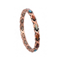 Pulsera Antiestática Vintage con Forma de Pez Pequeño, Estilo Nuevo, Versátil, Turquesa, Magnética, Anti-fatiga, Ajustable, Energética