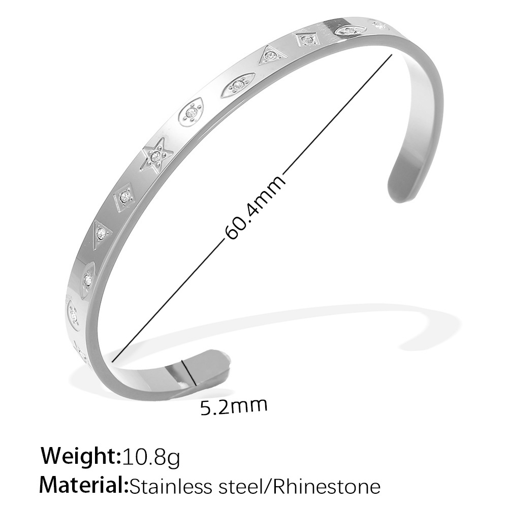 SZ219WES White Diamond Silver Bracelet