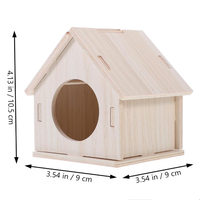 Sarang Hamster Kayu Solid Alami Grosir Cocok untuk Istirahat, Tempat Bersembunyi, dan Tempat Berteduh untuk Hewan Peliharaan Kecil