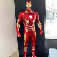 Sculpture de robot en acier MK50 grandeur nature avec éclairage LED, figurine de personnage de film en résine et acier, taille réelle