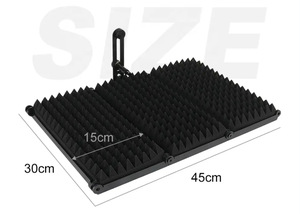 Xtuga Micrófono Cubierta de aislamiento de sonido <span class=keywords><strong>Filtro</strong></span> de sonido Espuma de canto en vivo Insonorización Reflectante Anti-ruido Parabrisas P73 - Product Image 5