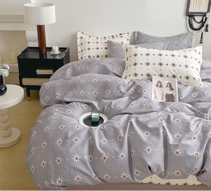 <span class=keywords><strong>Housse</strong></span> <span class=keywords><strong>de</strong></span> <span class=keywords><strong>couette</strong></span> en polyester et coton, <span class=keywords><strong>motif</strong></span> feuilles, anti-bactérienne, double épaisseur, tailles King/Queen/Twin, avec taies d'oreiller – Grande Vente - Product Image 4