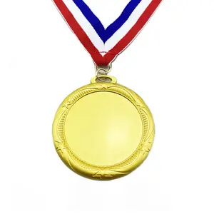 La più recente maratona economica in bianco metallo personalizzato in lega di zinco medaglie metalliche con nastro