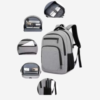 Sac à dos d'affaires personnalisé grande capacité pour ordinateur portable, sac à dos de voyage extérieur étanche avec port de chargement USB
