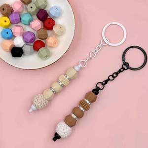 Perles hexagonales en Silicone pour la fabrication de bijoux, perles multicolores en vrac, accessoires artisanaux pour bricolage - Product Image 6