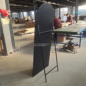 Hiệu ứng không khung kim loại cong đầy đủ chiều dài dài gương thiết kế công nghiệp bền treo tường tầng thường vụ gương - Product Image 2