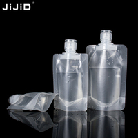 JIJID 30ml/50ml/100ml Sachets à bec verseur transparents mats avec bouchon à clapet pour cosmétiques liquides, pochettes à bec verseur verticales pour le voyage