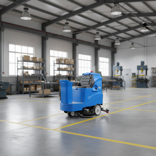 Automatic Ride-On Scrubber Drier B85 24V 200Ah Battery Powered Floor Washing Machine